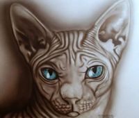 Photorealistic cat Airbrush